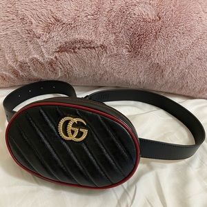 Gucci Marmont Leather Belt Bag